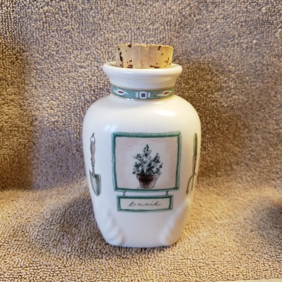 Pfaltzgraff Naturewood Spice Jar with Cork ~ BASIL - Picture 1 of 6